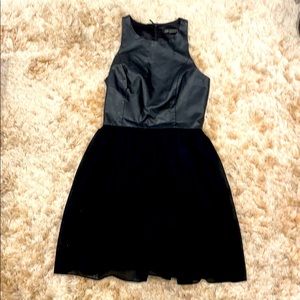 Little black dress silk f. leather Armani Exchange